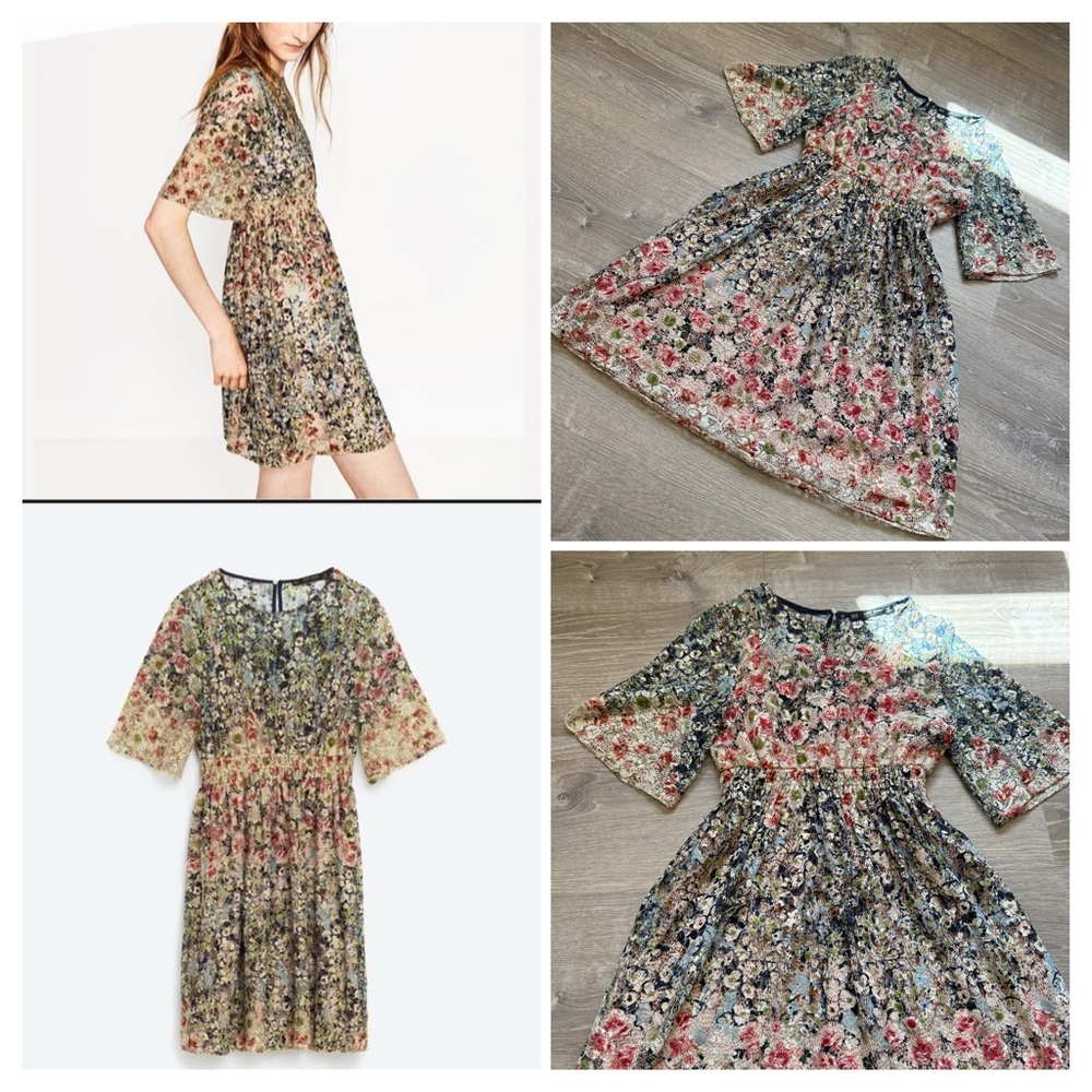 ZARA Woman’s Floral Dress-Size XS - Picture 1 of 8